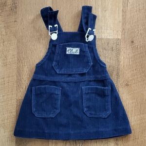 BabyGro Girls Blue Corduroy Overall Jumper Dress Size‎ 6M